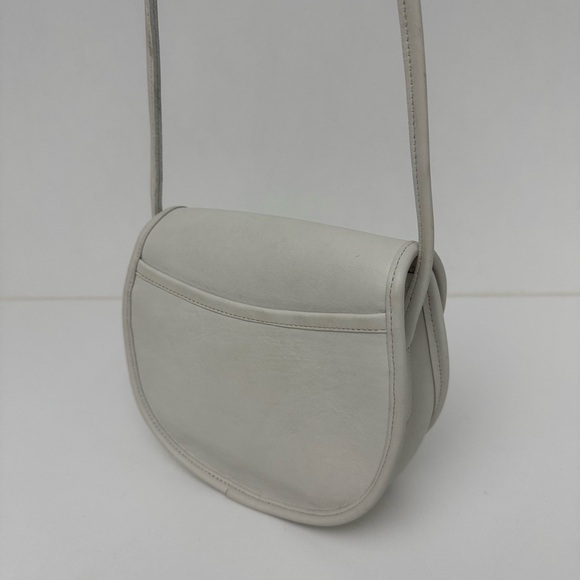 COACH VINTAGE Casey Bag in Bone White with Green Scarf - Picture 5 of 15